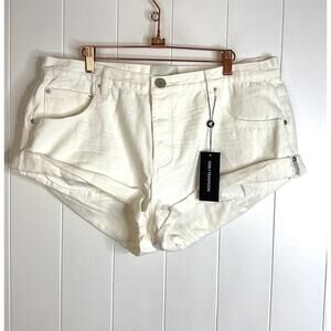 One Teaspoon‎ Bandit Bonitas Denim Shorts in Soft White NWT Size 33